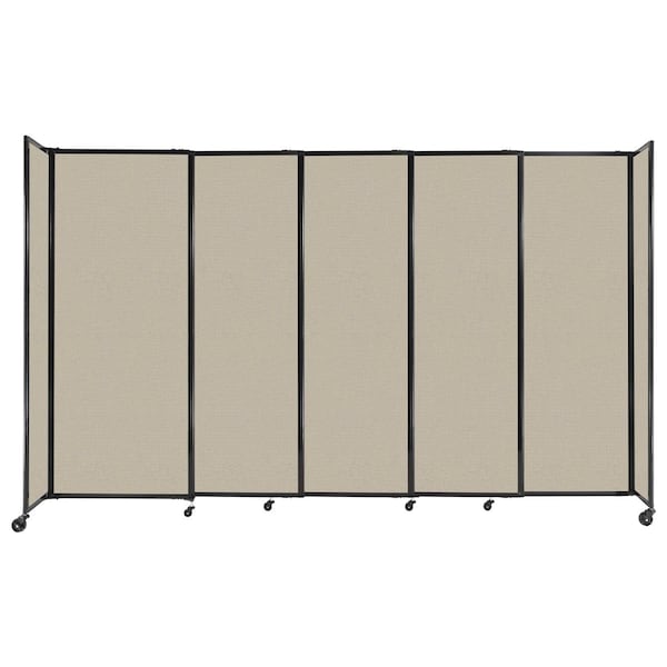 StraightWall Sliding Portable Partition 11'3" x 6'10" Sand Fabric